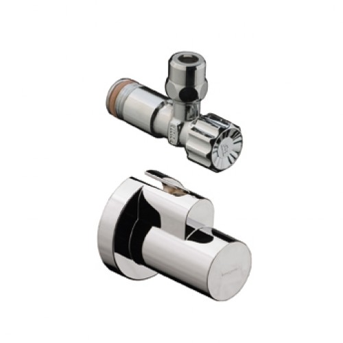 Hansgrohe Eckventil chrom mit Schuber und Quetschverschraubung 13954800