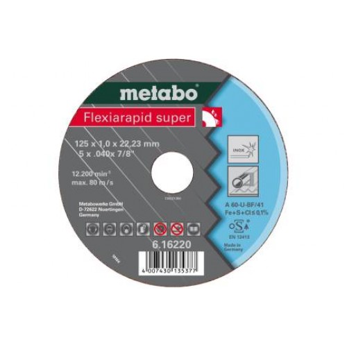 Metabo Flexiarapid Super Trennscheibe 180x1,6x22,23 Inox, TF 41 616226000