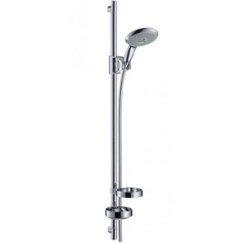 Hansgrohe Brauseset Raindance E 120 Air 3jet, chrom, mit 90 cm Brausestange Unica 27885000