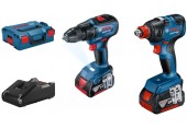 BOSCH Set: GDX 18V-200 + GSR 18V-50 + 2 x GBA 18V 4.0Ah + GAL 18V-40 in L-BOXX 06019J2220