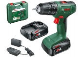 BOSCH EasyDrill 18V-40 (2x 2 Ah) + AL18V-20 Akku-Zweigang-Bohrschrauber 06039D8005