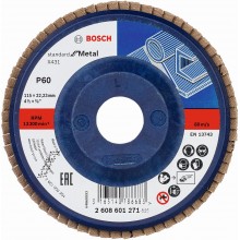 BOSCH Fächerschleifscheibe X431, Standard for Metal, 115 mm, 22,23 mm, 60 2608601271