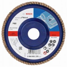 BOSCH Fächerschleifscheibe X431, Standard for Metal, 125 mm, 22,23 mm, 80 2608601276