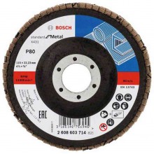 BOSCH Fächerschleifscheibe X431, Standard for Metal, 115 mm, 22,23 mm, 80 2608603714