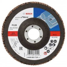 BOSCH Fächerschleifscheibe X431, Standard for Metal, 125 mm, 22,23 mm, 120 2608603719