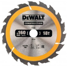 DeWALT DT1931-QZ Kreissägeblatt für Handkreissägen, 160 x 20 mm, 18WZ