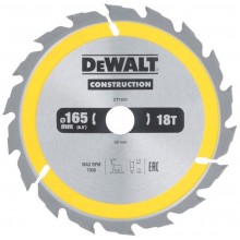 DeWALT DT1933-QZ Kreissägeblatt für Handkreissägen, 165 x 20 mm, 18WZ