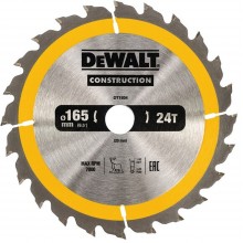 DeWALT DT1934-QZ Kreissägeblatt für Handkreissägen, 165 x 20 mm, 24WZ