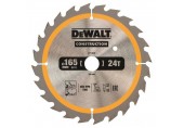 DeWALT DT1949-QZ Kreissaegeblatt für Akku-Handkreissägen, 165/20 mm, 24WZ