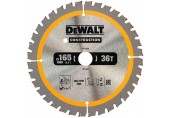 DeWALT DT1950-QZ Kreissaegeblatt für Akku-Handkreissägen, 165x20 mm, 36WZ