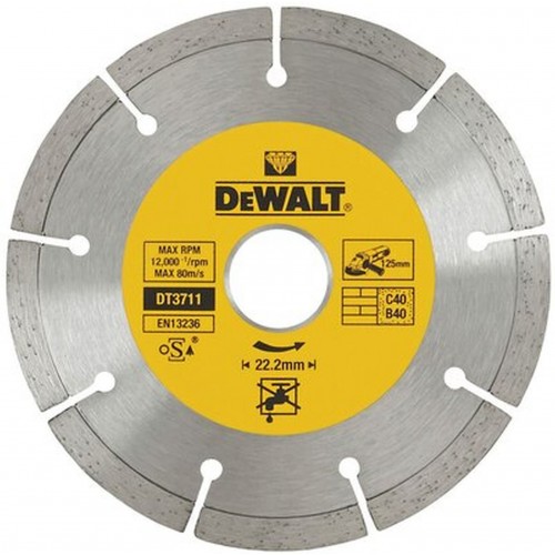 DeWALT DT3711-QZ Diamantscheibe 125 x 22,2 mm zum Schneiden von Beton und Ziegeln