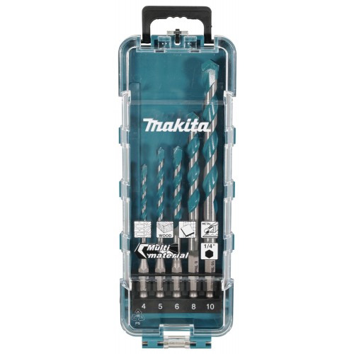 Makita E-16732 Bohrerset mit Schaft 1/4'' Sechskant Multimaterial 5-tlg