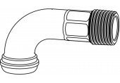 Heimeier Rohrbogen, Rotguß vernickelt, für Einrohrventile, 1/2" 2244-02.355