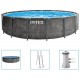 INTEX GREYWOOD PRISM FRAME PREMIUM POOLS Schwimmbad set 457 x 122 cm 26742NP