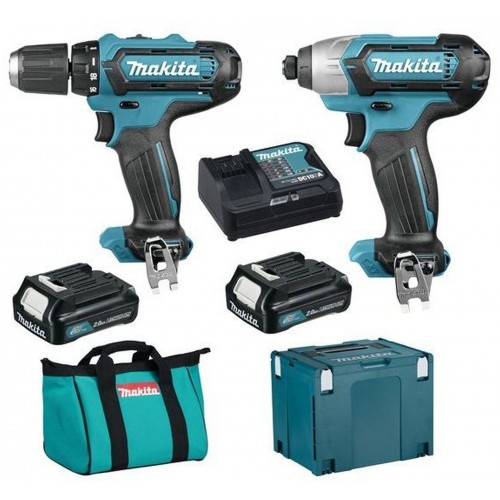 Makita CLX201SAX6 Akku-Set DF331DZ+TD110DZ + 2x 2.0Ah Akku, Makpac Kühlbox Typ 4