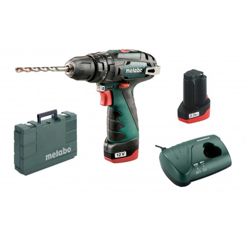 Metabo PowerMaxx Akku-Schlagschrauber (12V/2x2,0Ah) Lader im Koffer 600385500