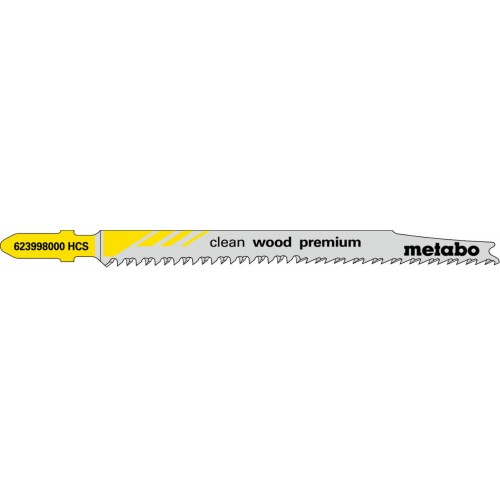 Metabo 5 Stichsägeblätter "clean wood premium" 93 / 2,2 mm HCS 623998000