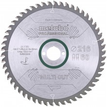 Metabo "Multi Cut Professional" Kreissägeblatt 216x30, Z60 FZ/TZ, 5 ° NEG. 628083000