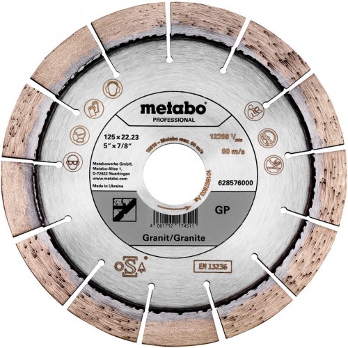 Metabo Diamanttrennscheibe 125x22,23mm"GP"Granit "professional" 628576000