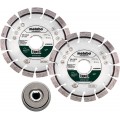 Metabo Set: 2xDiamanttrennscheibe 125x22,23mm"UP" + 1xQuickspannmutter M14 628582000