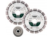 Metabo Set: 2xDiamanttrennscheibe 125x22,23mm"UP" + 1xQuickspannmutter M14 628582000