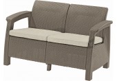 ALLIBERT CORFU LOVE SEAT 2-Sitzer Sofa, 128 x 70 x 79cm, capuccino/beige 17197359