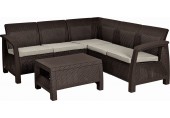 ALLIBERT CORFU RELAX Lounge-Set, braun/beige 17202123