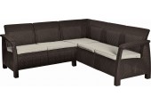 ALLIBERT CORFU RELAX Ecksofa, 190 x 190 x 79 cm, braun/beige 17208435