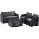 ALLIBERT MODENA Lounge-Set + Aufbewahrungstisch, graphit/grau 17200463