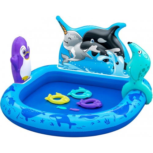 BESTWAY Polar Pals Wasserspielcenter, 134 x 131 x 73 cm 53156