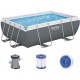 BESTWAY Power Steel Frame Pool 282 x 196 x 84 cm, Set mit Filterpumpe 56629