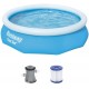 BESTWAY Fast Set Pool 305 x 76 cm, mit Filterpumpe 57270