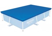 BESTWAY PE-Abdeckplane 264 x 174 cm, für eckige 259 x 170 cm Steel Pro Pools, blau 58105