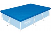 BESTWAY PE-Abdeckplane 304 x 205 cm, für eckige 300 x 201 cm Steel Pro Pools, blau 58106