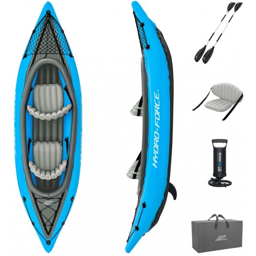 BESTWAY Hydro-Force Cove Champion X2 Kajak-Set für 2 Personen, 331 x 88 x 45 cm 65131