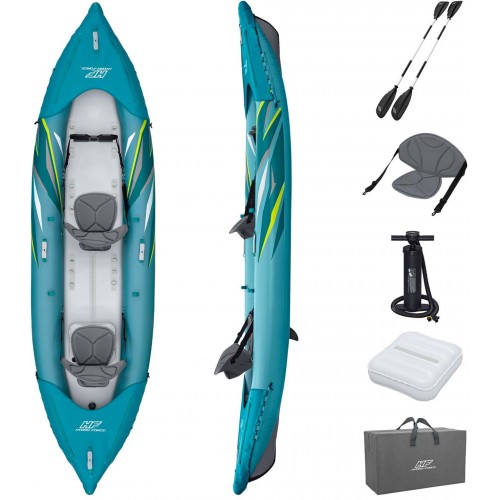 BESTWAY Hydro-Force Waypoint Elite X2 Kajak-Set, 382 x 96 x 33 cm 65167