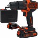 Black & Decker BDCHD18K1B2-QW Akku Schlagbohrschrauber (40Nm/18V/2x2,0Ah) Koffer