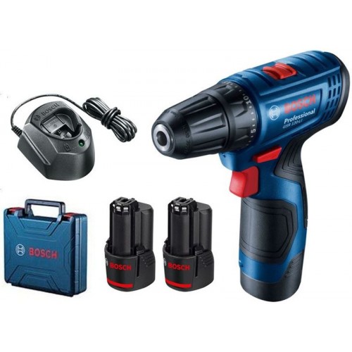 BOSCH GSR 120-LI Akku-Bohrschrauber 2x GBA 12V 2.0Ah 06019G8000