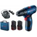 BOSCH GSR 120-LI Akku-Bohrschrauber 2x GBA 12V 2.0Ah 06019G8000