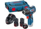 BOSCH Akku-Drehschlagschrauber GDR 12V-110, mit 2 x 3.0 Ah Li-Ion Akku, L-BOXX 06019E0005