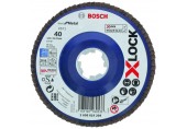 BOSCH Professional X-LOCK Fächerschleifscheibe 125 mm K 40 1 Stück 2608619209