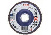 BOSCH Professional X-LOCK Fächerschleifscheiben 125 mm K80 2608619211