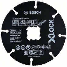 Bosch X-LOCK Carbide Multi Wheel Trennscheibe, 115mm 2608619283