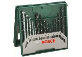 Bosch Mini-X-Line Bohrer-Set, 15-teilig, Metall, Holz, Steinbohrer 2607019675