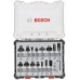 BOSCH Accessories Fräser-Set, 8-mm-Schaft, 15-teilig 2607017472