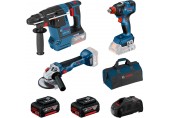 BOSCH Profi-Set GBH 18V-26+GDX 18V-200+GWS 18V-10+2x Akku 5,0 Ah 0615990N21