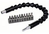 BOSCH Bit Set, 11-teilig, mit flexibler Verlängerung aus Kunststoff, 300 mm 2608522377