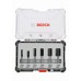 BOSCH Fräser-Set, 6-teiliges Nutfräser-Set, 6-mm-Schaft 2607017465