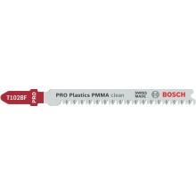 BOSCH PRO Plastics PMMA clean T102BF Stichsägeblatt, 92 mm, 3-tlg. 2608636780