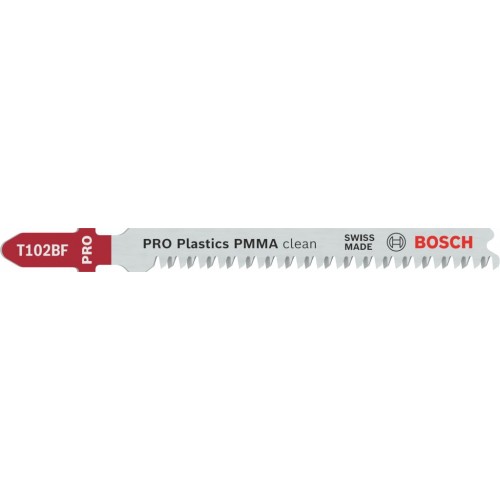 BOSCH PRO Plastics PMMA clean T102BF Stichsägeblatt, 92 mm, 3-tlg. 2608636780